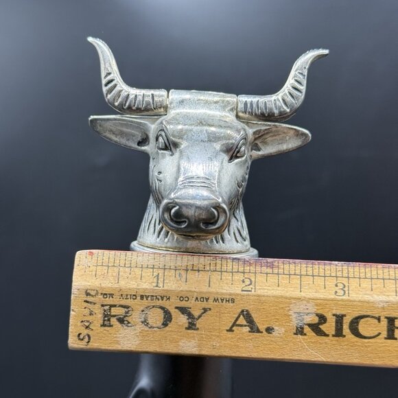 Vintage Bull Bear Market Neiman Marcus Silver Plated Bottle Stopper Set - Picture 7 of 12